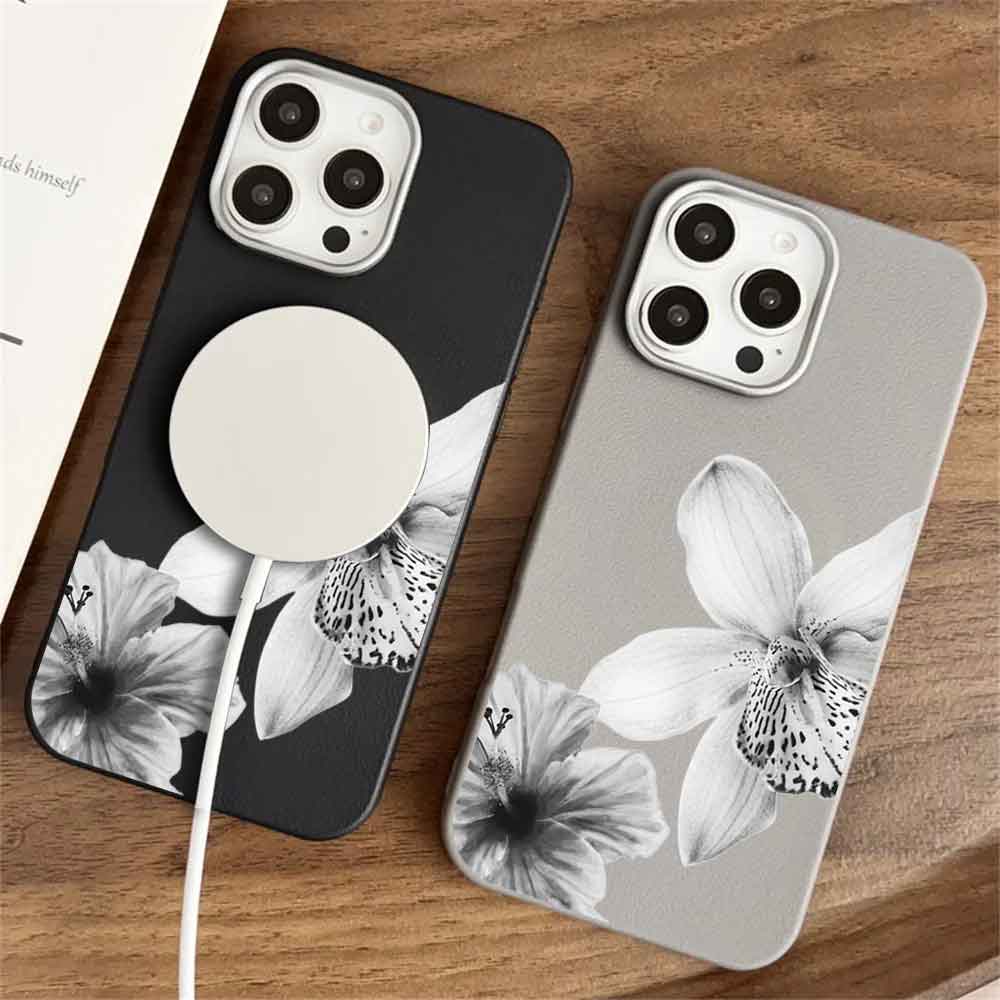 Прозрачный узорчатый цветочный чехол для телефона, кожаный чехол для Samsung Iphone Xiaomi, устойчивый к царапинам чехол для мобильного телефона, чехол для телефона