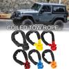 Синтетический мягкий такелажный трос 17 тонн макс. разрыв Высокопроизводительные буксирные скобы с защитной оплеткой для внедорожной буксировки UTV ATV