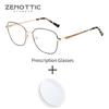 Размер Металлические Квадратные Очки по Рецепту Женские Очки с Защитой от Синего Света для Миопии/Гиперметропии/Фотохромные Оптические Очки