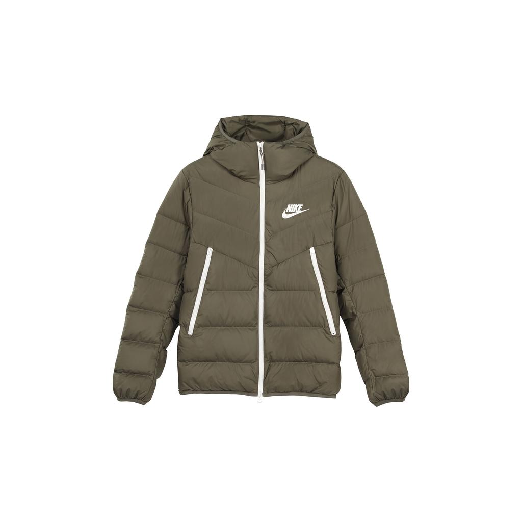 Nike Теплый пуховик с капюшоном NSW, мужская верхняя одежда, зеленый CU0226-380