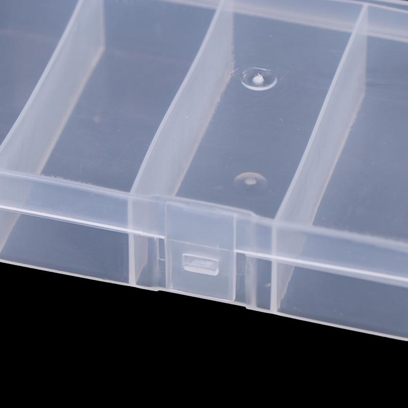5 Compartment Clear Plastic Lure Storage Case for Fly Fishing Spoons Hooks Baits Tackle Box