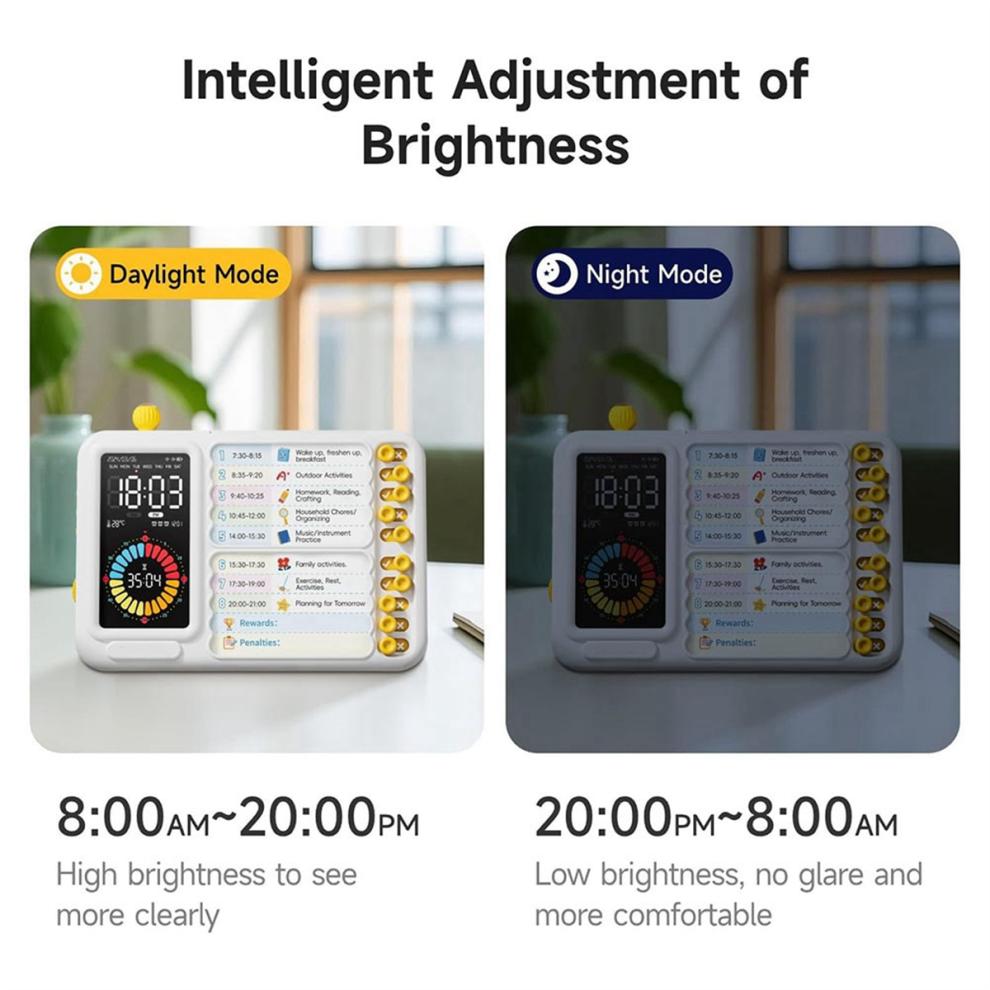Visual Timer for Kids Adults, ADHD with Planning Board Schedules, Task Toddler Silent
