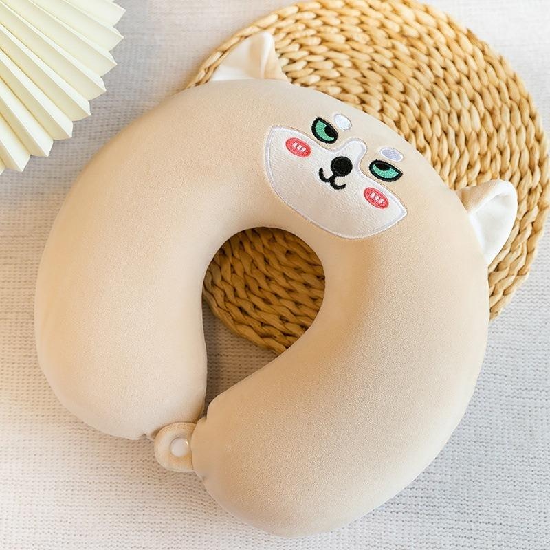 Подушка для путешествий, Подушка для шеи, Поддержка шеи, головы и подбородка, Милая дорожная подушка для шеи с рисунком для мальчиков и девочек, Дорожные аксессуары для самолета, автомобиля, откидывания