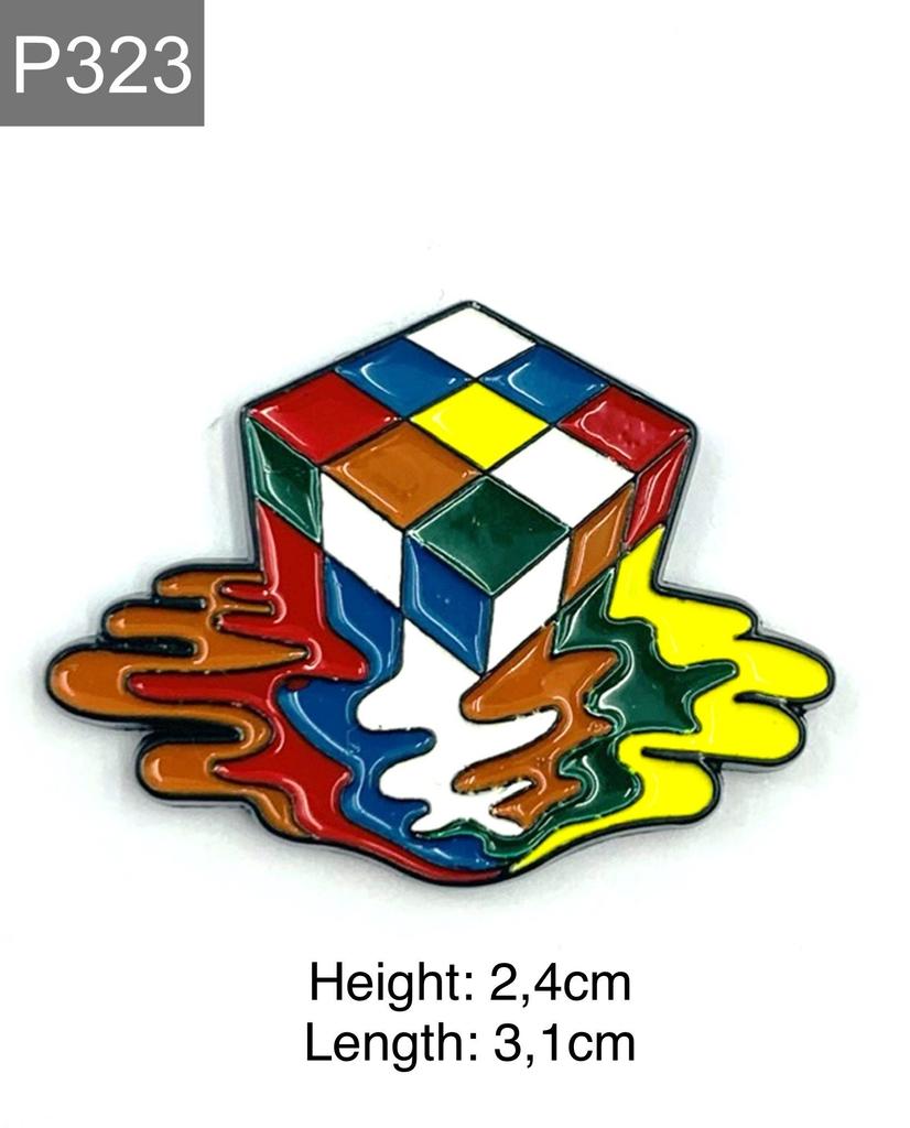 Новая эмалированная булавка Magic Cube в стиле ретро с буквенным металлическим разъемом, подарок на день рождения, 1 шт.