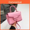 Pu Solid Color Crossbody Bag Women With Lock Closure Mobile Pocket Casual Use