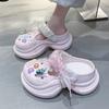 Модные Цветные Бабочки Эва Клоги Обувь для Женщин Летние Лазерная Лента Сандалии на Танкетке Женская Мода Мягкая Толстая Подошва Шлепанцы Женские