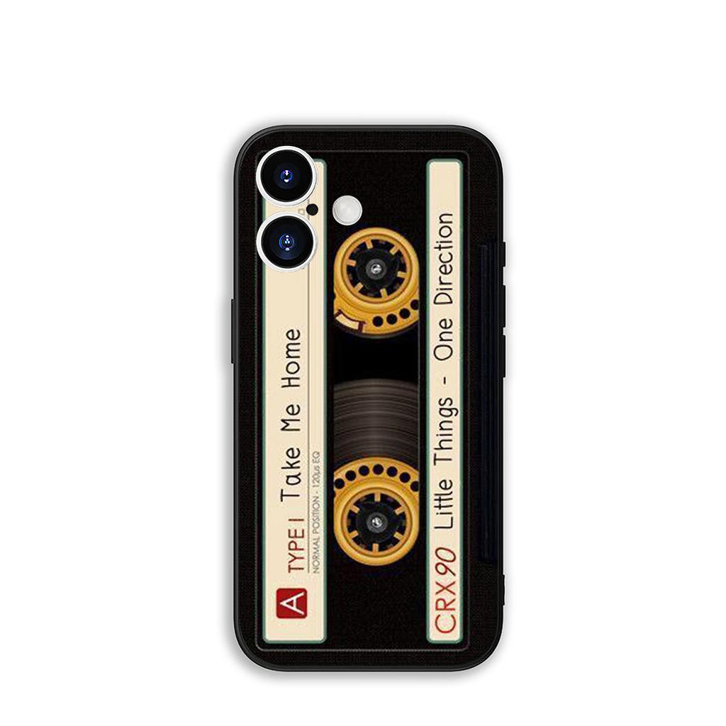 Чехол Cover для Apple iPhone 16 11 13 14 15 Pro Max 7 6 8 Plus SE2 SE3 + 16E SE 2022 Чехол Винтажная Кассета Музыкальная Лента Ретро