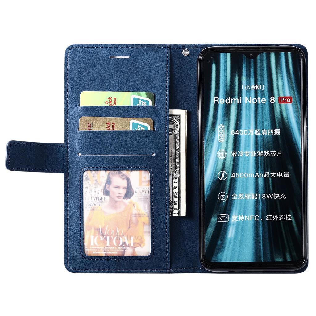 Кожаный кошелек-книжка-книжка с откидной крышкой и подставкой и слотом для кредитной карты с магнитной застежкой для Samsung Huawei iPhone Xiaomi