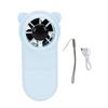 Portable Handheld Fan 5 Speed USB Rechargeable Mini Personal Fan with Lanyard for Home Office Travel Outdoor Blue