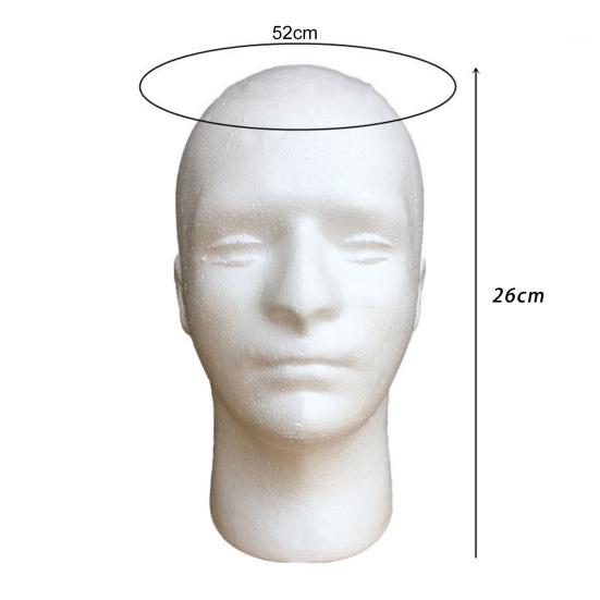 Пенопластовая голова манекена для париков, шляп, шарфов, легкая подставка для дисплея, для DIY-раскрашивания, салонная