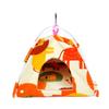 Small  Print Parrot Pet Hanging Canvas Tent Floor Hanging Bird Tent