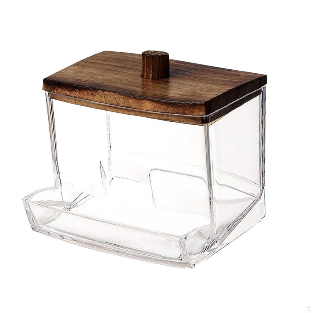 Cosmetic Cotton Swab Organizer with Lid
