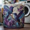 Quilted Laundry Basket, Thick Durable Fabric Storage Hamper, with Reinforced Handles, Clothes Toys Organizer for Home Decor