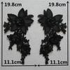 Black And White I Polyester Embroidery Hollow Pair Of Flower Beads Drilling Sewing Lace Diy Collar Decorative Clothing Accessories