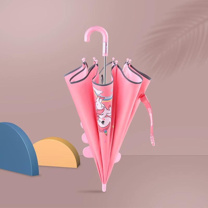 Children's Umbrella Kindergarten Baby Boys and Girls Child Student Cartoon School Small Umbrella Lightweight Dinosaur Unicorn Umbrella