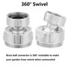 Garden Hose Swivel Aerator Adapter Faucet Adapter 360 Degree Adjustable Tap Aerator Connector