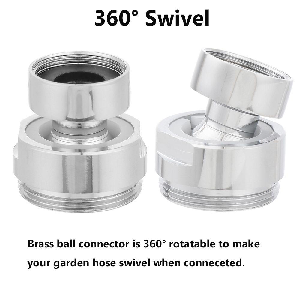 Garden Hose Swivel Aerator Adapter Faucet Adapter 360 Degree Adjustable Tap Aerator Connector