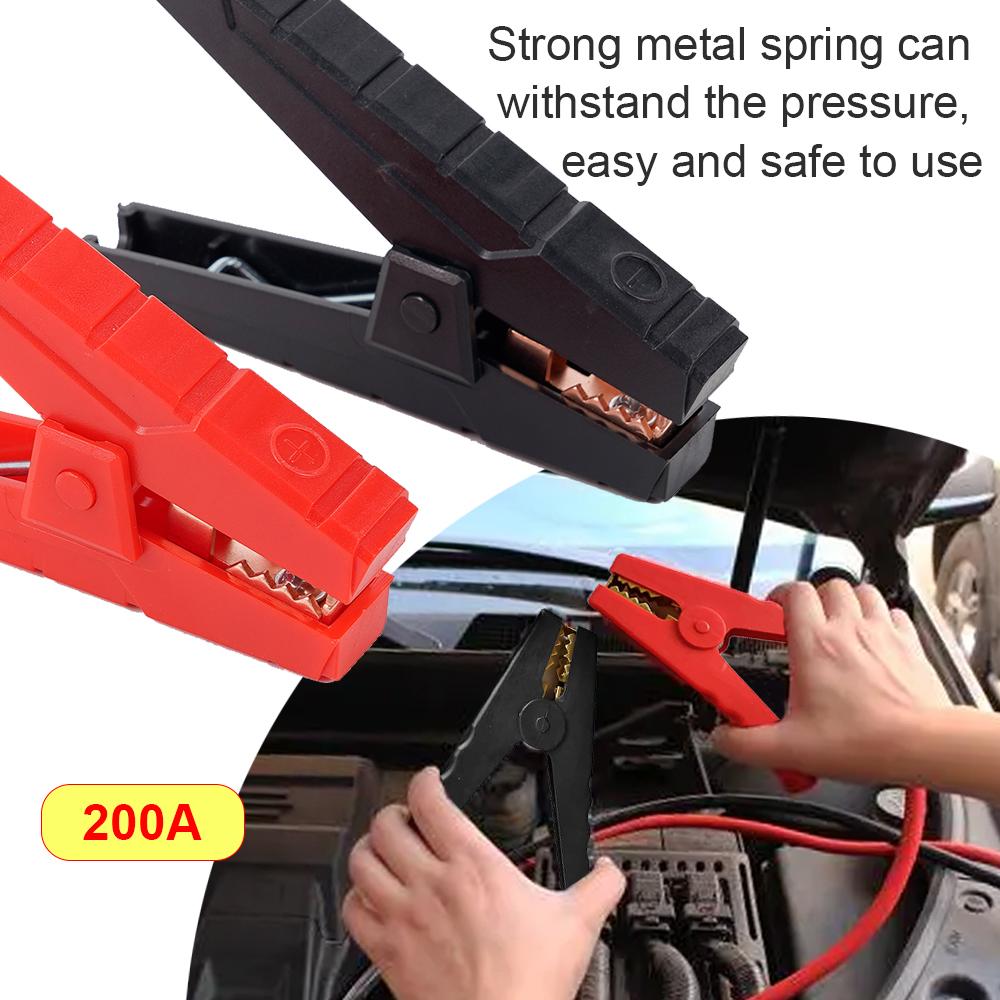 1 Pair 100A/200A/300A/500A Copper Alligator Clips Lead Clip Terminal Crocodile Clamp Test Connector for Electrical Battery Start