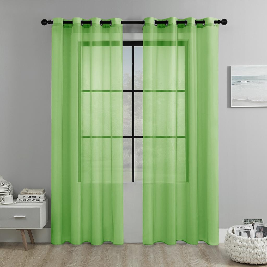 2025Однотонная перфорированная оконная сетка Полузатемняющая штора Гостиная Балкон Оконная сетка Дверная штора Украшение