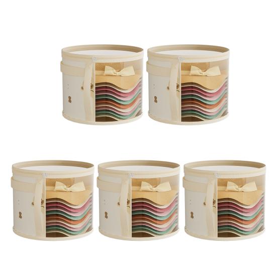 Hat Storage Bucket Large Capacity Zipper Closure Transparent Foldable Round Brim Hat Storage