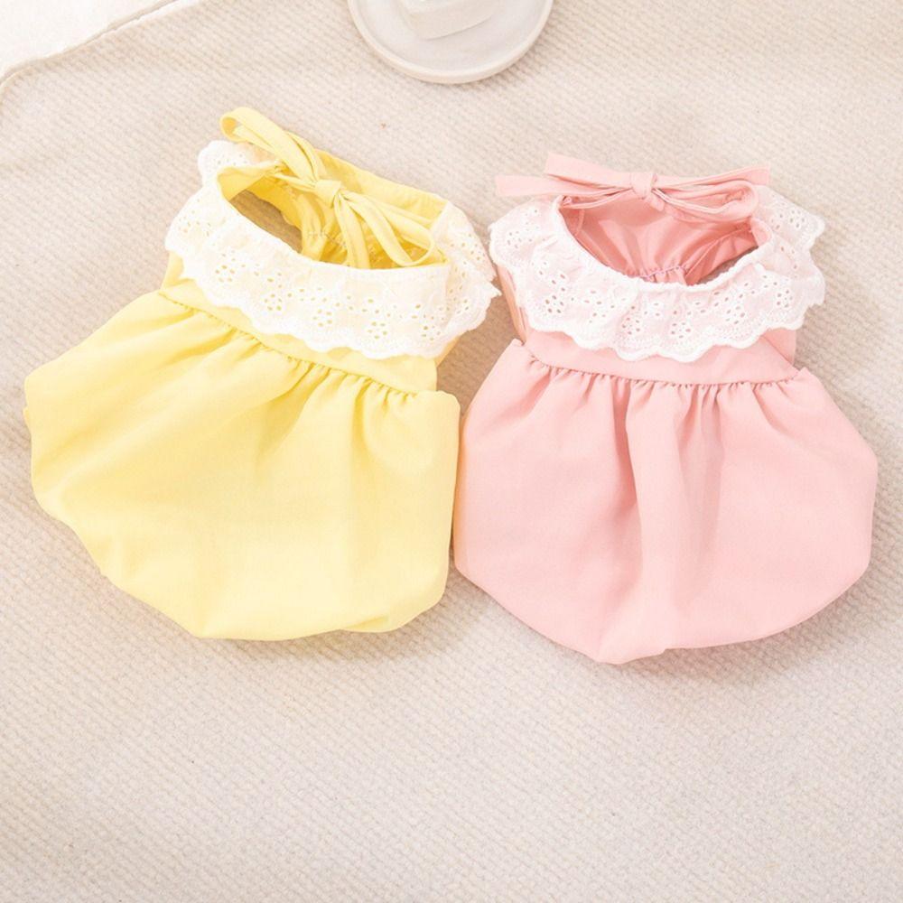 Thin Cat Lace Skirt Solid Color Cat Dog Costume Cute Cat Princess Dress