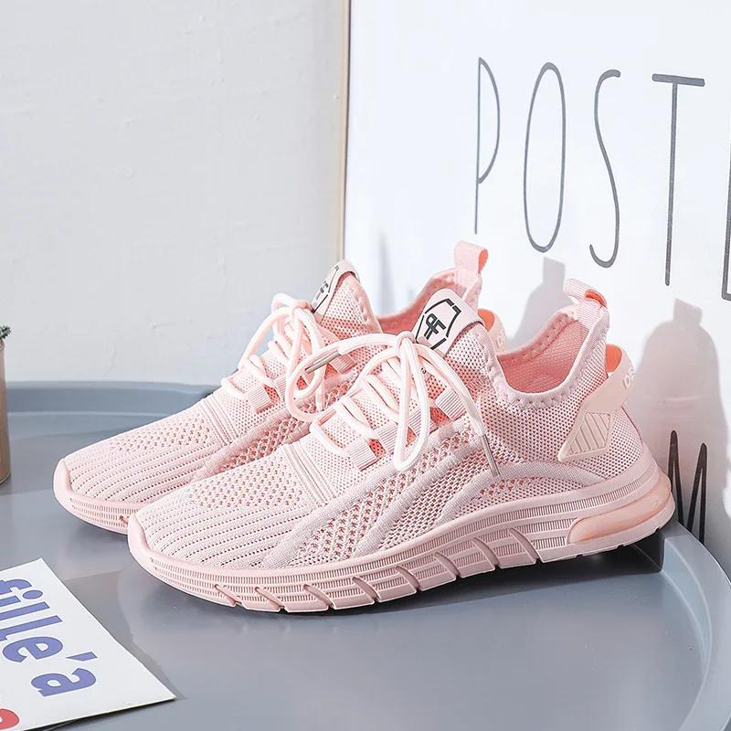 Новая мода на воздушной подушке, летающая тканая женская обувь, дышащая сетчатая обувь, спортивная повседневная обувь, дизайнерские кроссовки 2024