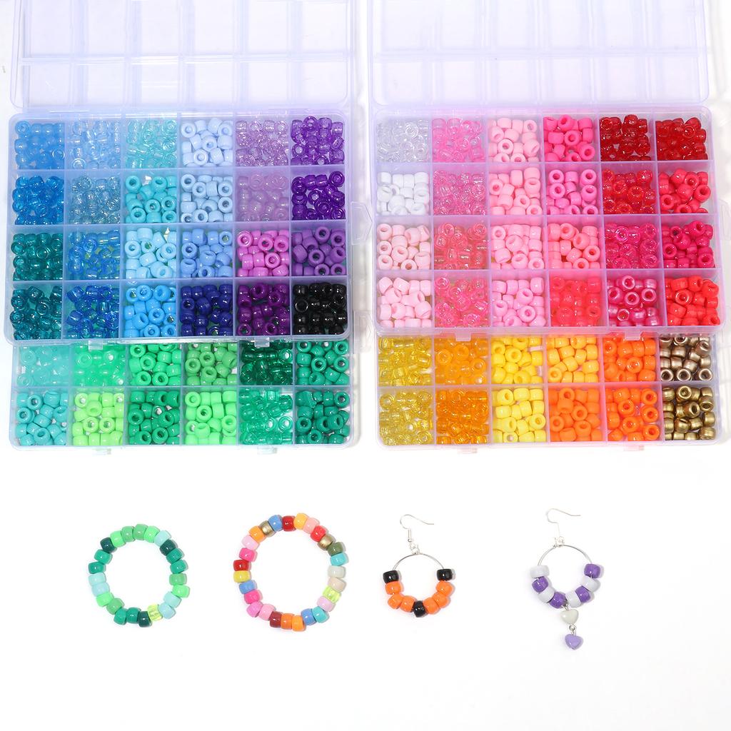 1 компл., 480 шт./кор., 24 сетки, набор бусин пони для изготовления ювелирных изделий, набор из 6 стилей конфетных бусин, акриловые радужные бусины для изготовления браслета, ожерелья, цепочки,