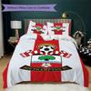 Southampton FC Pattern Bedding uilt Set uilt Cover Pillowcase Home Decoration Birthday Gift (1 * duvet cover + 2 * pillowcase without core)