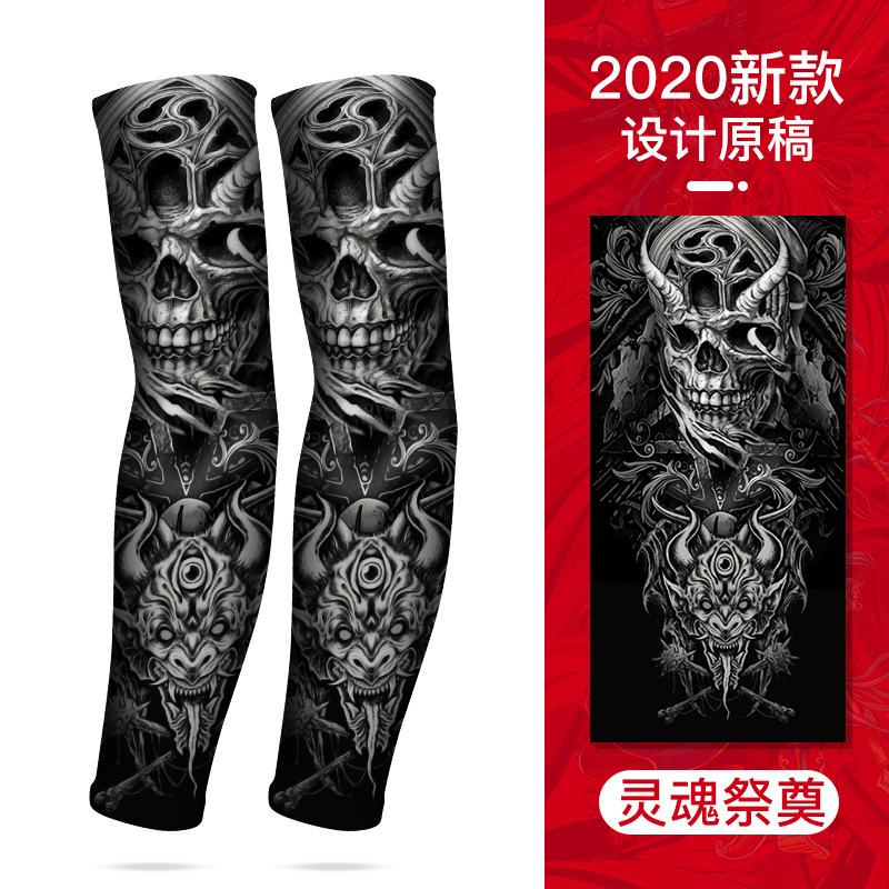 Летние тату-рукава из ледяного шелка, спортивные для гольфа, солнцезащитные для велоспорта, мужские, крутые, персонализированные для вождения, женские, для рыбалки, эластичные согревающие руки