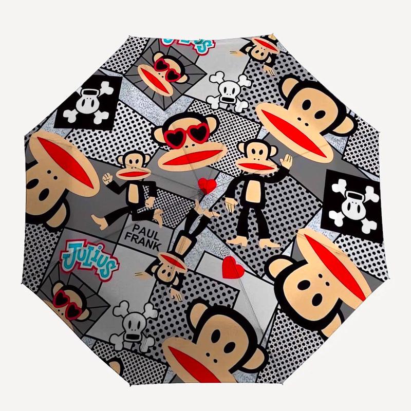 1pc Paul Frank Julius Monkey Pattern Umbrella with Plastic Handle,Suitable for All Seasons Home Travel Outdoor UmbrellaM1403