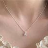 S925 Silver Mini XINGX Necklace Female Pentagram Zircon Necklace Exquisite Sweet Ins Minimalist All-Match Clavicle Chain