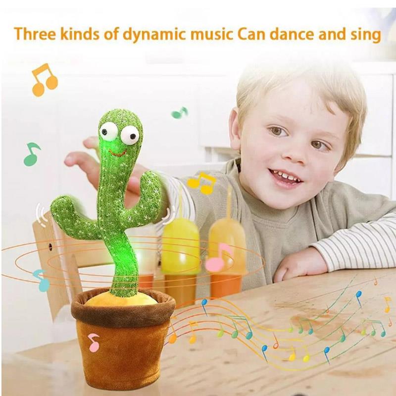 Hot Sale Plush Musical Toys Gifts Funny Doll Chidlren Kids Dancing Cactus Dance Toy Singing and Dancing Illuminated Record Swing Twisted Electric