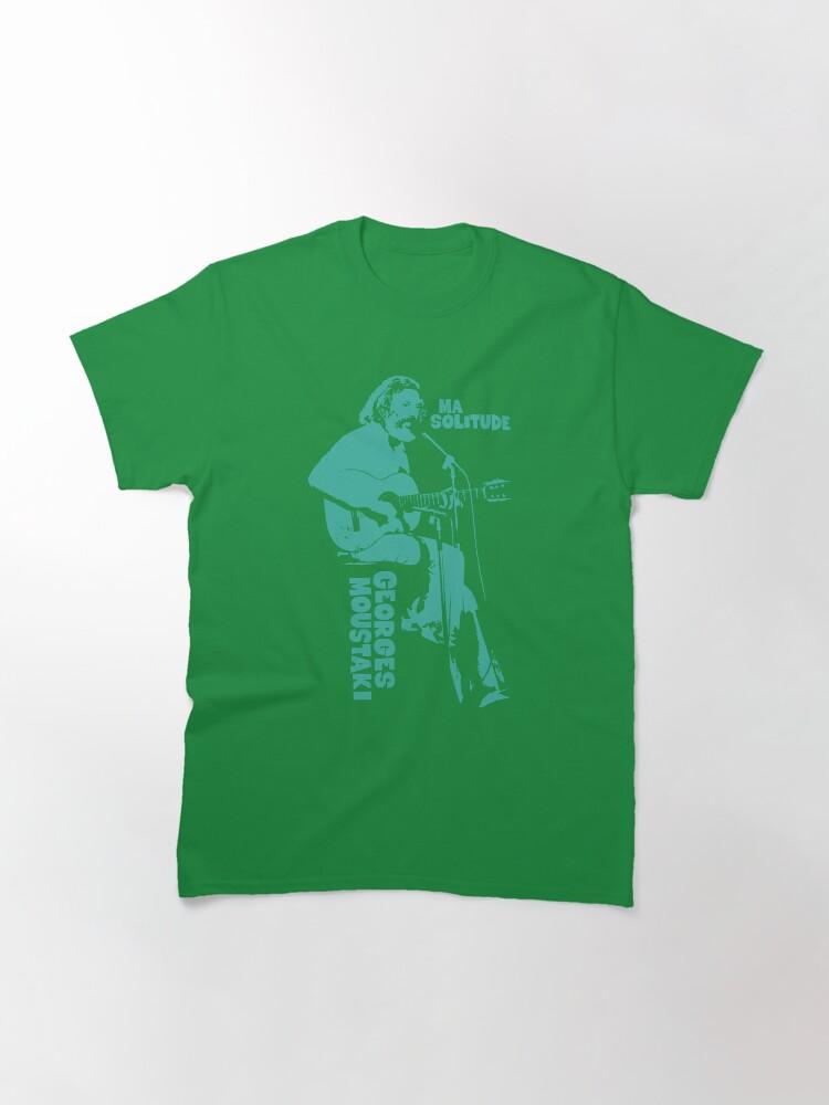 édith Piaf Ma Solitude: Georges Moustaki's Iconic Chanson Illustrated Classic T-Shirt