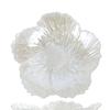 Flower Shape Glass Plate Home Retro Snacks Candy Storage Platter Simple Pearl White Fruit Tray Kitchen Tableware Disc