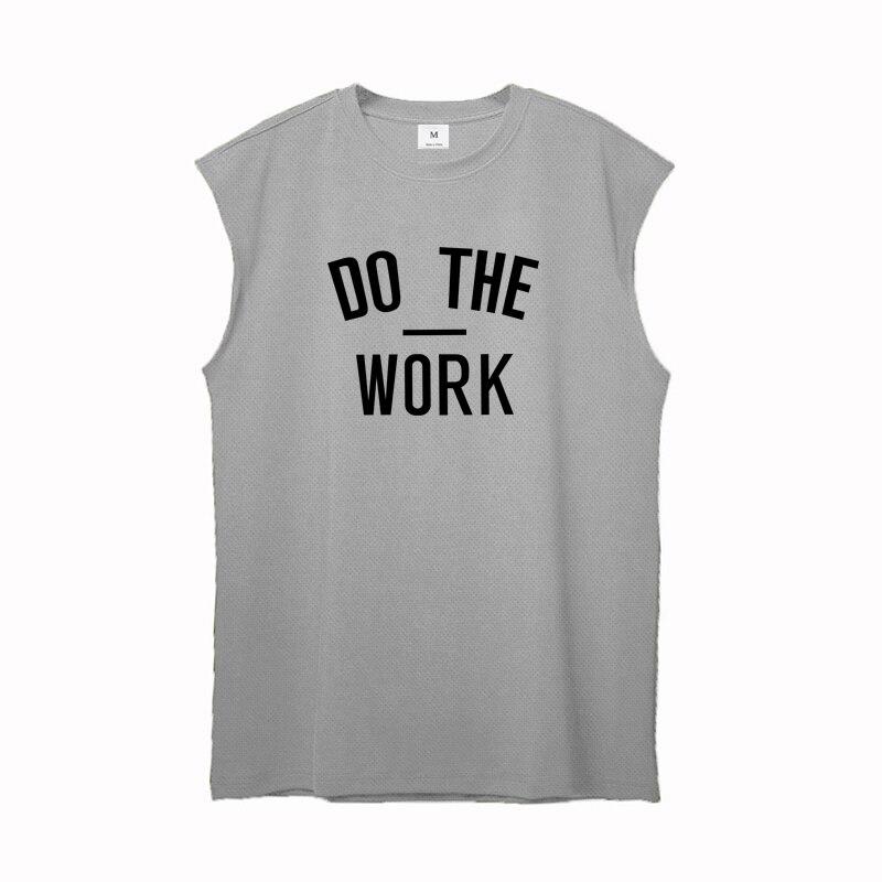 Muscleguys DO The Work с принтом для фитнеса, бодибилдинга, спортивная майка без рукавов, профессиональная тренировочная мужская сетчатая жилетка