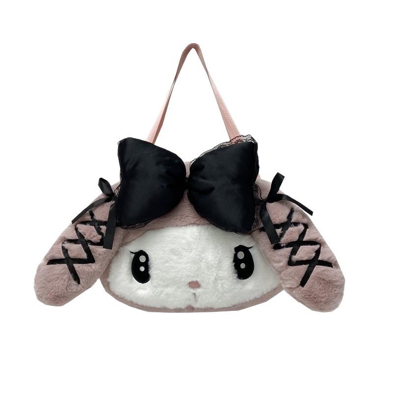 Мультяшная плюшевая сумка через плечо Sanrio Kuromi My Melody большой вместимости для повседневного использования