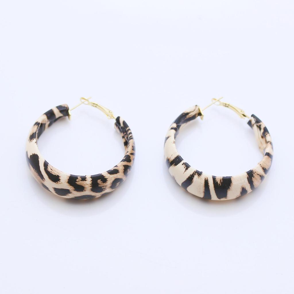 Стерлинговое серебро ПУ Ручная работа Ретро Леопардовый принт Каффы для ушей