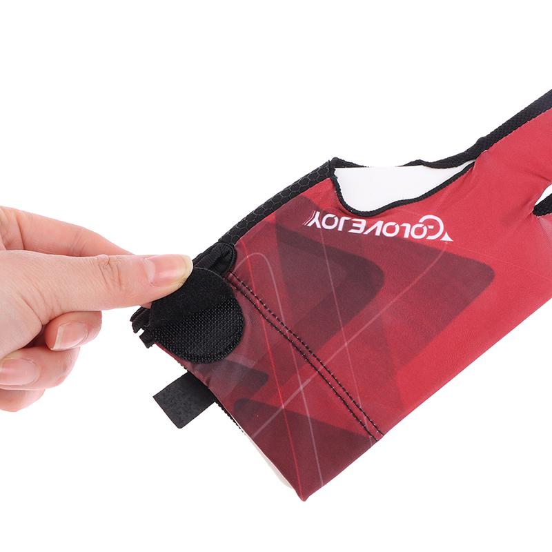 Бильярдные перчатки для левой руки, три пальца для снукера, бильярдные перчатки, нескользящие наклейки, эластичные тренировочные перчатки для бильярда, аксессуары