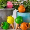 4Pcs Small Wine Bottle Automatic Plant Dripper Terracotta Potted Plant Watering for Indoor Outdoor Garden Yard Warering