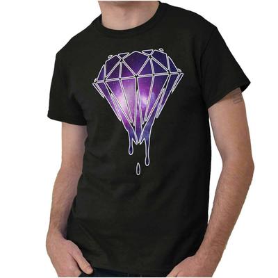 Outer Space Galaxy Melting Dripping Diamond Womens or Mens Crewneck T Shirt Tee