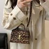 Винтажные сумки через плечо с леопардовым принтом Маленькие crossbody сумки из ПУ кожи для женщин Фирменные сумки