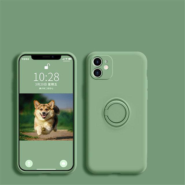 Оригинальный силиконовый чехол-держатель с магнитным кольцом для Iphone 14 11 12 13 Pro Max Xs Max Xr Xs X 14, мягкая автомобильная подставка, чехол с кронштейном на палец