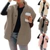Womens Fuzzy Fleece Vest Casual Oversized Warm Button Down Vest Jacket with Pockets