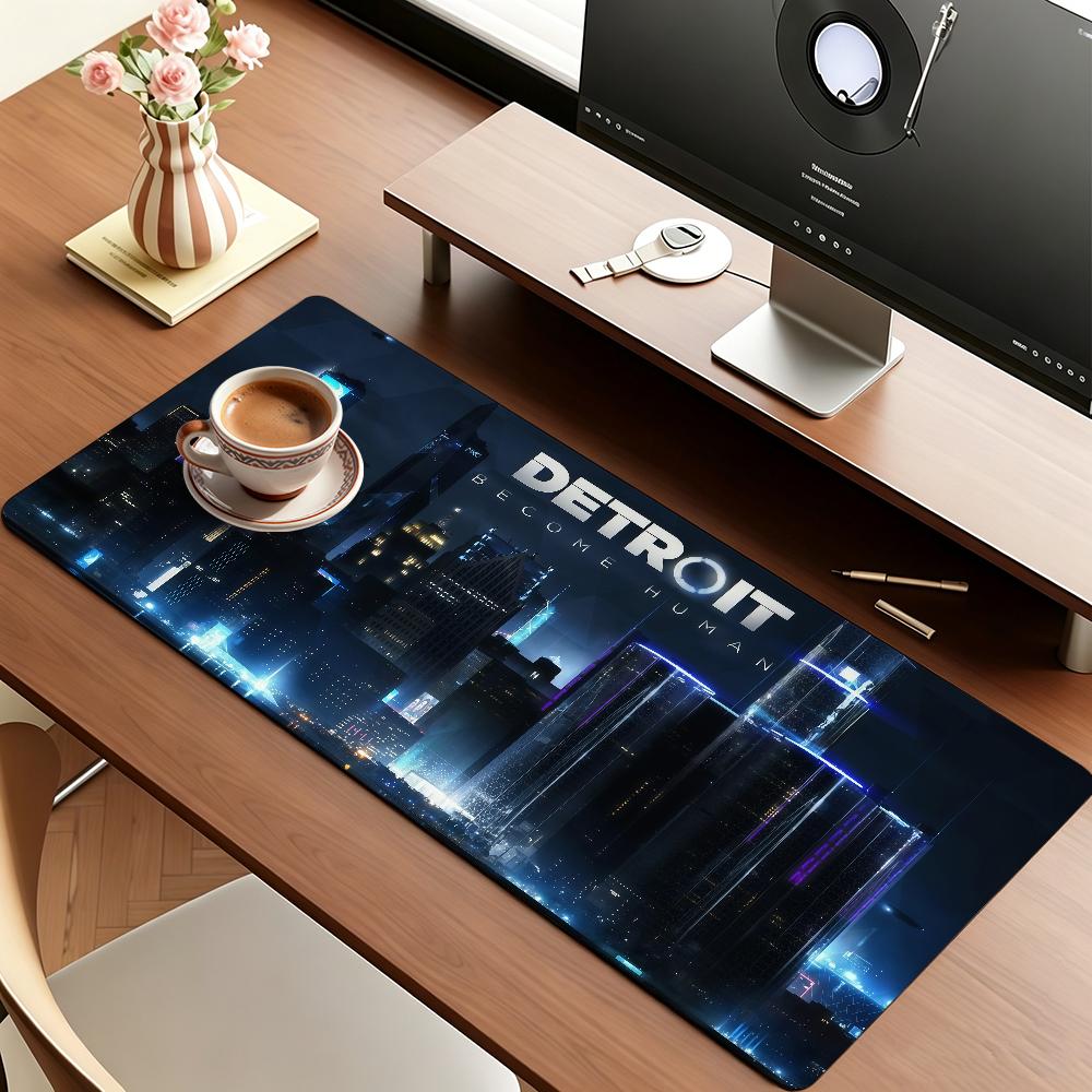 Game D-detroit Become Human Mouse Pad Anti Slip Rubber Edge Locked Thickened Laptop Gaming Desk Mat