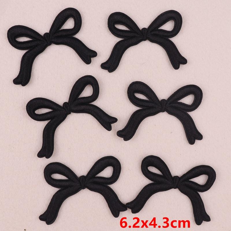 10 шт. Розовые нашивки с вышивкой в виде бантиков, пришивные нашивки для одежды, мультяшные милые розовые нашивки на одежду, детские наклейки, аппликация своими руками