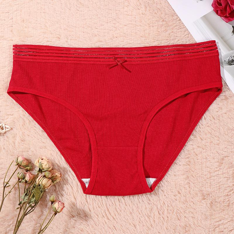 CFSC Women's Large Size Underwear Solid Color Print Underwear