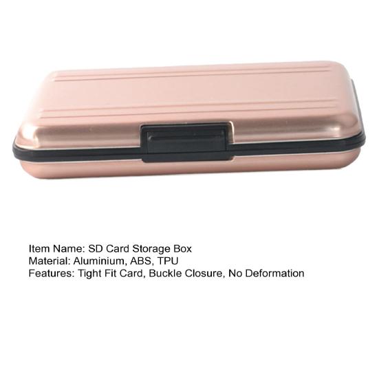 Бокс для карт памяти Плотная посадка Защита от скимминга Защита от падения Застежка-пряжка 8 слотов для карт
