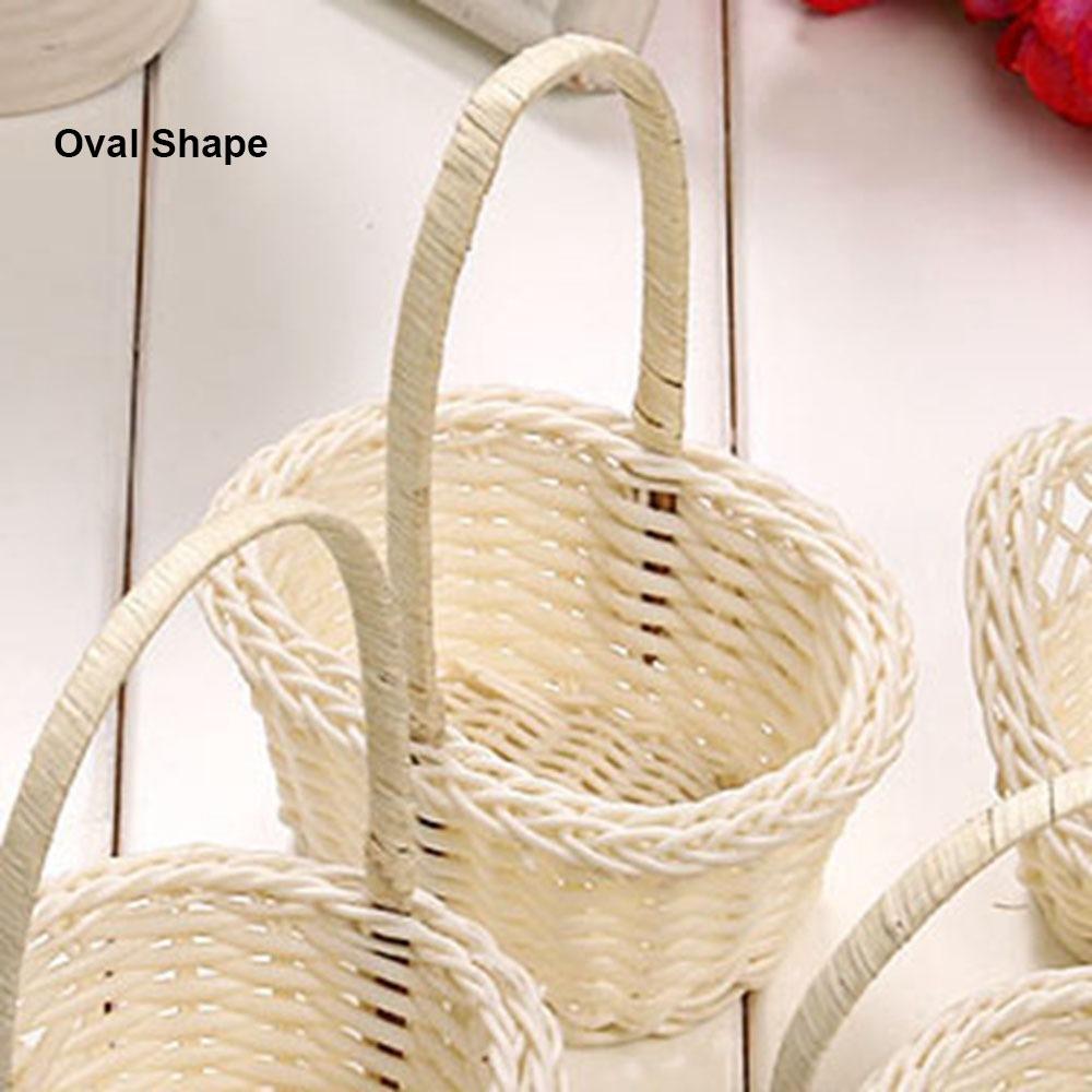 Красивые плетеные корзины для хранения ручной работы 3 формы Корзина для покупок, хранения, белья Для растений, дома, свадьбы