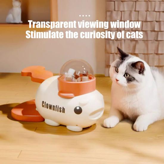 Dog Interactive Treat Dispenser Toy 2-in-1 Food Puzzle Slow Feeder Whale/Clownfish Shape Pet Enrichment Toy for Small Medium Dogs Cats IQ Training