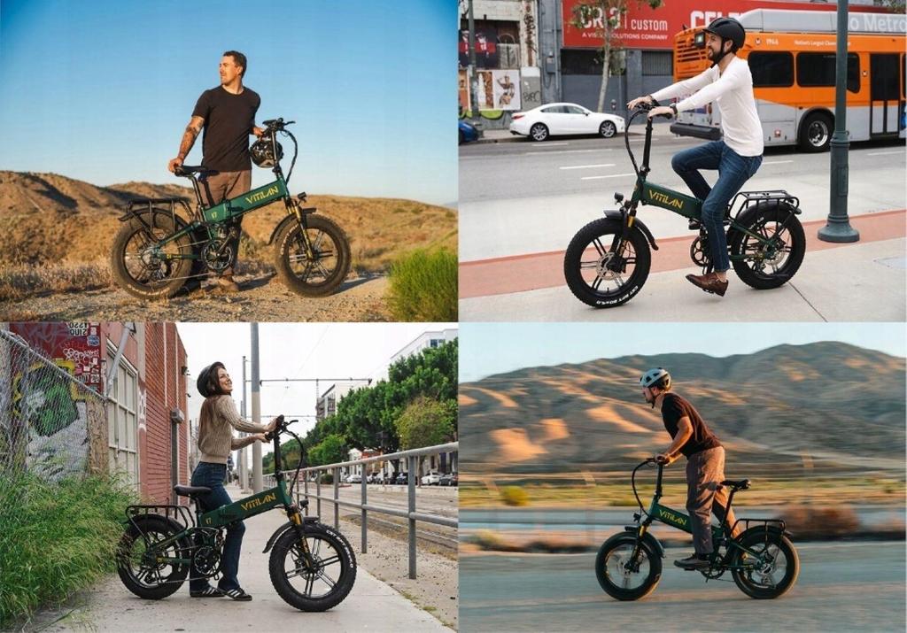 Foldable electric bicycle VITILAN i7PRO 3.0, 750W motor, 48V 20Ah battery, top speed 45 km/h, cruising range 120km, 20*4.0 inch tires